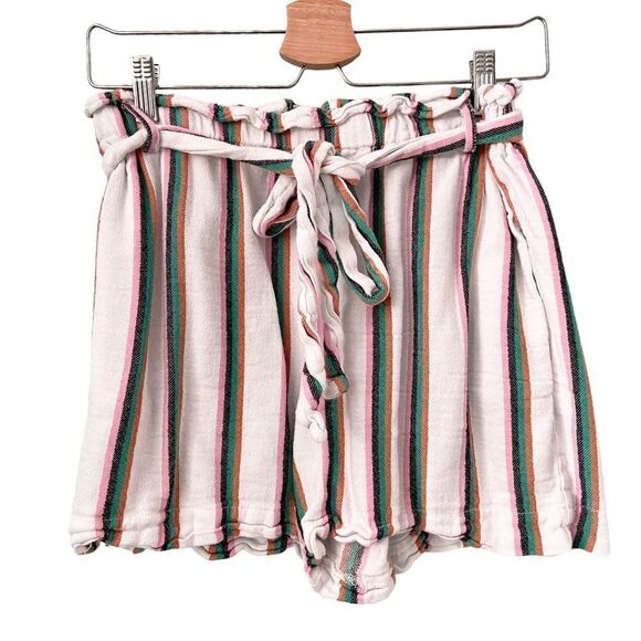ECI New York High Waist Paperbag Stripped Shorts in Size Small - Picture 1 of 6